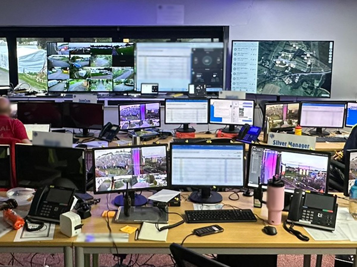 The EventControl control room in use at a live event.